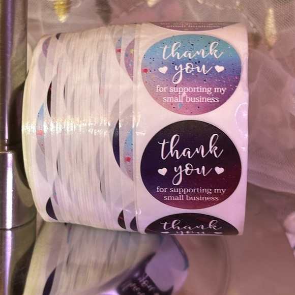 Thank You 500ct. Round Stickers - Picture 1 of 2